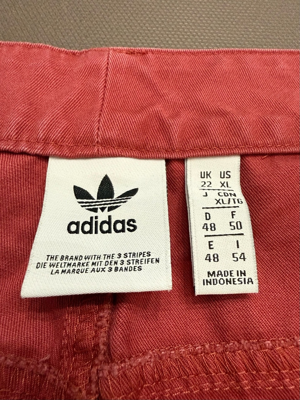adidas Originals RYV Cargo Wide Leg Pants Oversized Red Utility Gorp Women’s XL - Picture 6 of 13